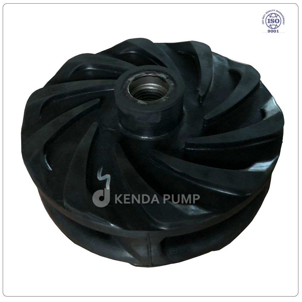 Abrasion resistant rubber pump impeller R55